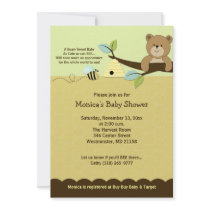 Honey Bear & Bumble Bee Baby Shower Invitation