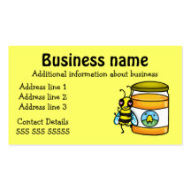 Honey Bee and Jar Business card