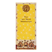 HONEY BEE ,BEEKEEPING Monogram Custom Announcement