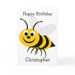 Honey Bee Birthday Card Just Add Name