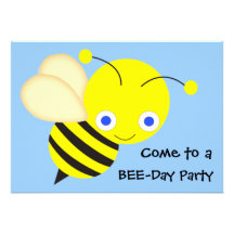 Honey Bee Birthday Party Personalized Invite