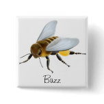 Honey Bee Buzz Pin buttons