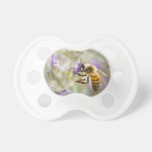 Honey Bee On Flowers Pacifiers