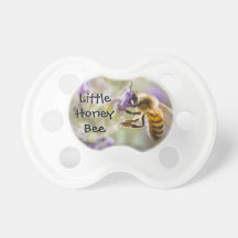 Honey Bee On Flowers Pacifiers