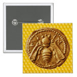 HONEY BEE PINBACK BUTTONS