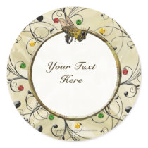 Honey Bee Round Stickers