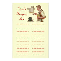Honey-dos List chore Lists Project Plan Stationery stationery