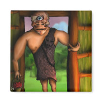 Honey, I'm home!, square magnet