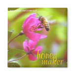 Honey Maker Square Magnet