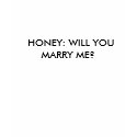 HONEY: WILL YOU MARRY ME? t-shirts