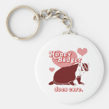 Honeybadger does care keychain