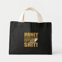 Honeybadger don't care canvas bag