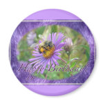 Honeybee on Asters Birthday Coordinating Items magnets
