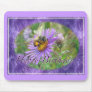 Honeybee on Asters Birthday Coordinating Items Mousemat