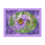 Honeybee on Asters Birthday Coordinating Items postcards