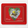 Honeybee on Asters Valentine Mouse Mat