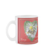 Honeybee on Asters Valentine Mugs