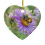 Honeybee on Fall Asters Christmas Ornament