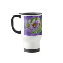 Honeybee on Fall Asters Wildflower Series Mug