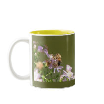 Honeybee on Wild Asters Coffee Mug