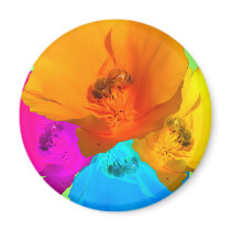 Honeybee Poppy Art Magnets