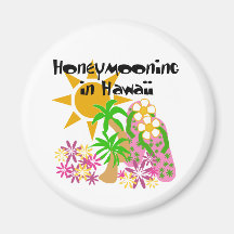Honeymooning in Hawaii Magnets