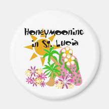 Honeymooning in St. Lucia Refrigerator Magnet