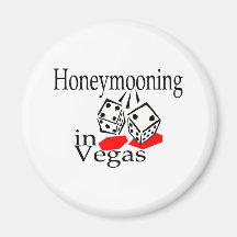 Honeymooning In Vegas Refrigerator Magnet