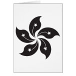Hong Kong China Flag - Black cards