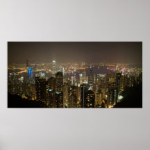 Hong Kong Harbour (night scene) Posters