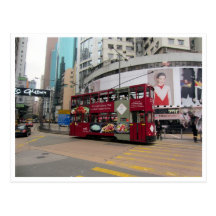 hong kong tram post cards