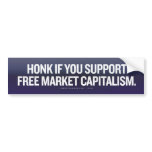 Honk for Free Markets Bumper Sticker bumper stickers