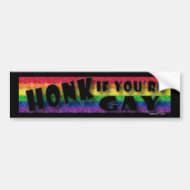 Honk if Gay Bumper Sticker bumper stickers