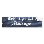 Honk if you need a Massage 2 (blue) bumper stickers