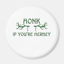 honk if youre herney green refrigerator magnet