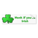 Honk if you're Irish bumper stickers