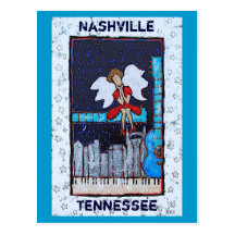 Honky Tonk Angel postcard (Nashville, TN)