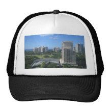 Honolulu, Hawaii City Shot Mesh Hat