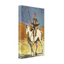Honore Daumier - Don Quixote and Sancho Panza Canvas Prints