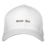 Honour God White embroidered hats