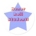 Honour Roll Student! (blue star) stickers