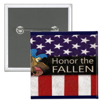 Honour the Fallen Military Button