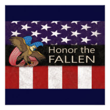 Honour the Fallen Military Personalized Invitations