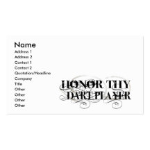 Honour Thy Dart Player Business Cards