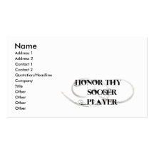 Honour Thy Soccer Player Business Card Templates