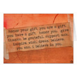 Honour Your Gift  - Blank Card