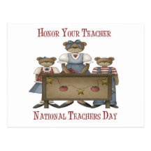 Honour Your Teacher National Teachers Day Postcards