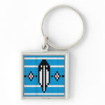 Honouring Feather - Blue Bkg. keychains
