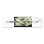 HOOD RICH Bumper Sticker bumper stickers