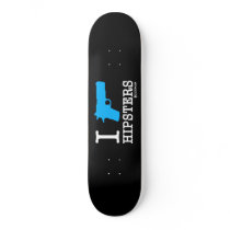 Hoodman "I Shoot Hipsters" Black Skateboard